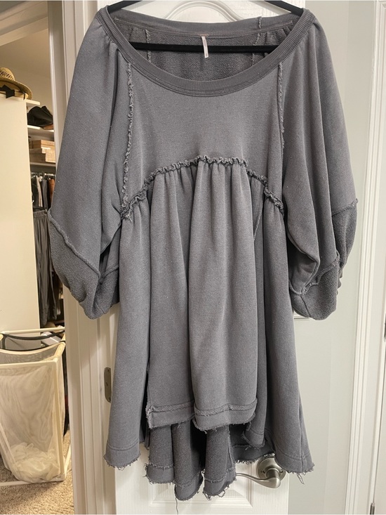 Bobo Choses Dresses & Skirts - Free People boho  Sweatshirt Balloon 3/4 Sleeve Peasant Tunic size medium